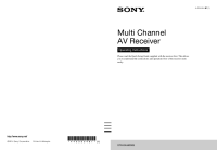 Sony STR-DA5800ES - Owners Manual 